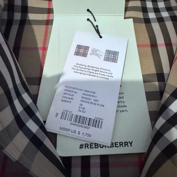 NWT😍BURBERRY❤️ARCHIVE BEIGE IP CHECK TRENCHCOAT